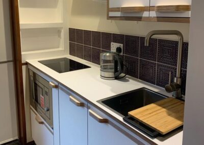 Plywood kitchen doors, Get A Grip kitchen doors in white laminate and plywood from The Life of Ply in a Barbican Kitchen Refurbishment